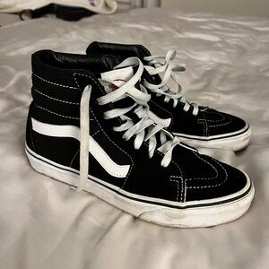 Men’s or woman’s Vans Black and White High-Top Sneakers